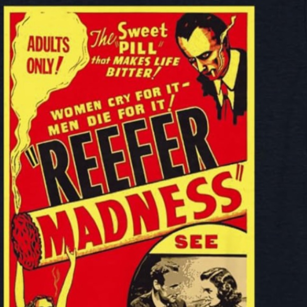 Classic reefer madness drug sweet pill Red tee T shirt funny gag gift club party - Picture 3 of 3